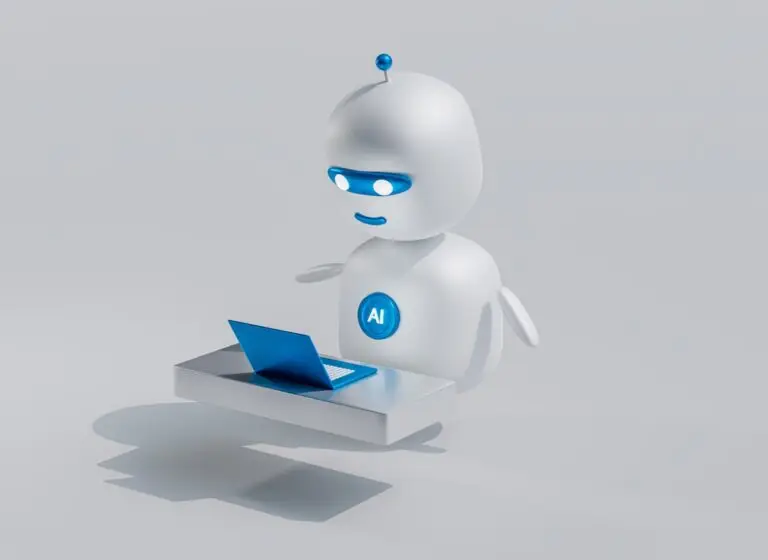 Intelligence artificielle — interface de chatbot IA sur écran